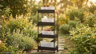 Plastic Storage Rack Bedroom/Bathroom/Kitchen Trolley