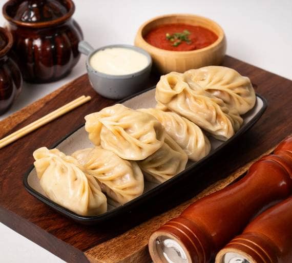 Mutton Steamed Momos [6 Pcs]