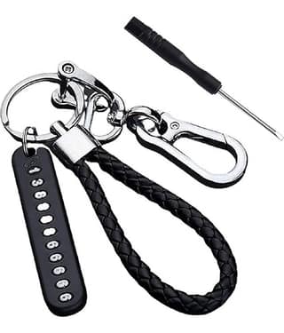 RAMDEV ENTERPRISE Black Metal Keychain - Pack of 1