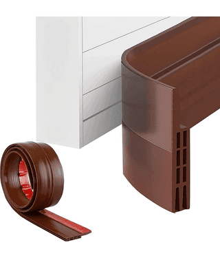 Door Draft Stopper | Silicon Door Bottom Sealing Strip | Self Adhesive Door Gap Filler Rubber | Door Bottom Sealing Strip Guard | Protector from Cockroach, Bugs, Air&Dust 1M (Brown)