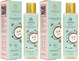 Little Rituals COCONUT BABY MASSAGE OIL Certified Organic, Wood Cold-Pressed for Skin and Hair with SWISS Plant Actives - 200 ml. Dermatologist Tested by Pediatrics, Mild & Gentle & Safe (Pack of 2) Little Rituals COCONUT BABY MASSAGE OIL Certified Organ