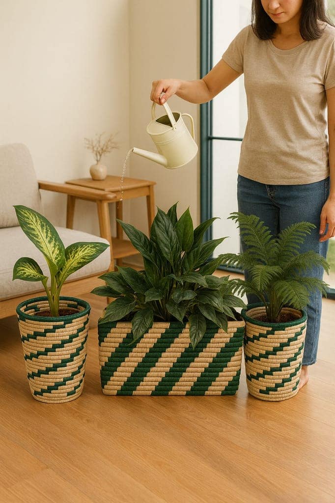 GreenWeave Tiger Grass Planter Set (3 pcs) view 2
