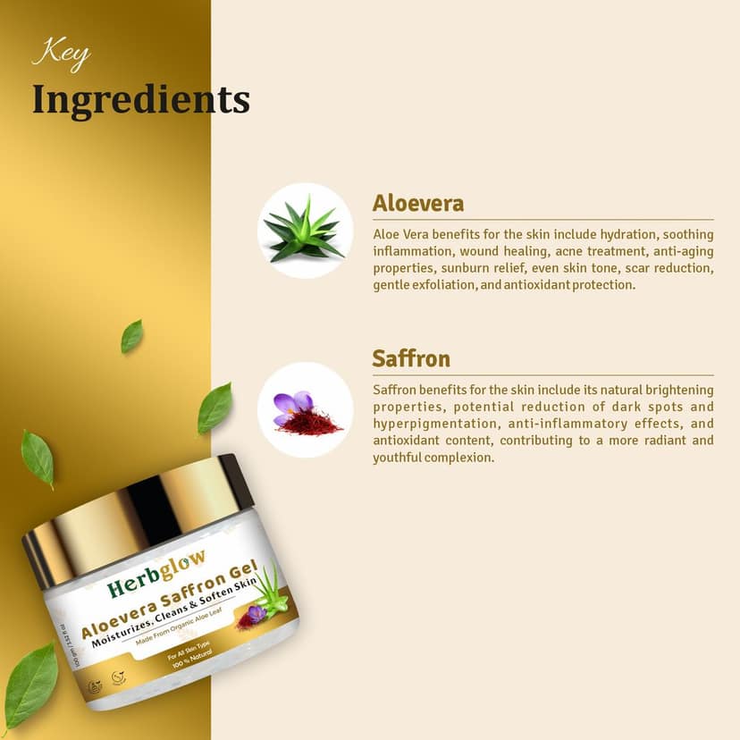 herbglow aloevera saffron gel view 3