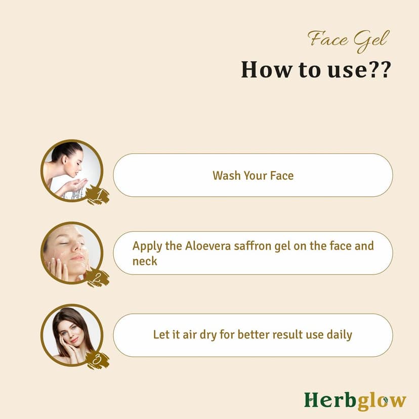 herbglow aloevera saffron gel view 4