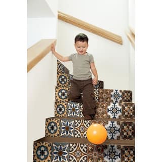 Orientbell Floor Tiles Step Deck Sand Brown DK 4 Pcs