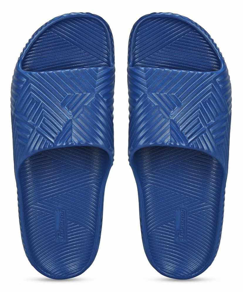 Paragon EVK10924G Men's Waterproof Blue Sliders with Comfortable Anti-Skid Sole