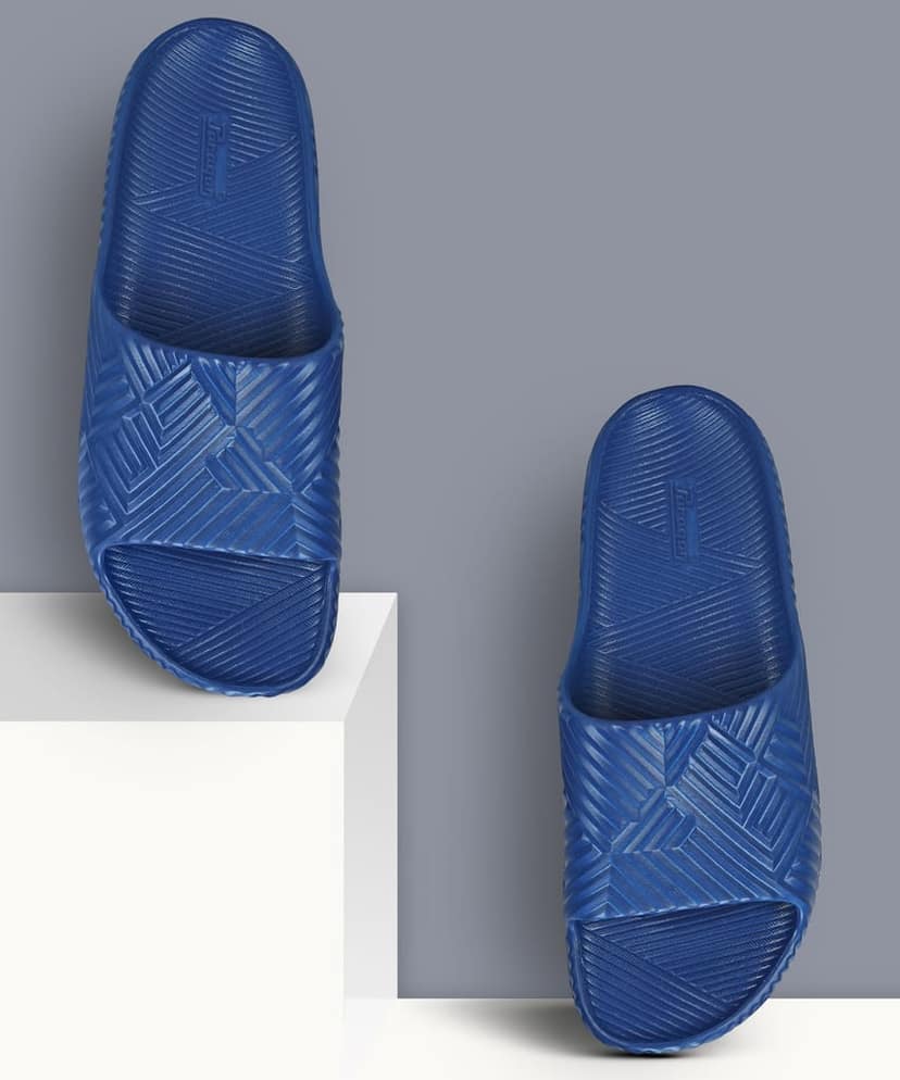 Paragon EVK10924G Men's Waterproof Blue Sliders with Comfortable Anti-Skid Sole view 7