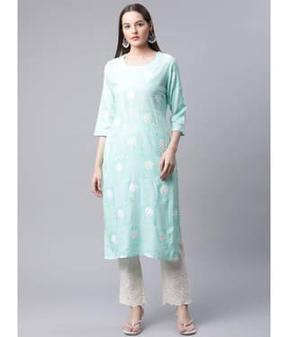 AMIRA'S INDIAN ETHNICWEAR - Green Straight Rayon Women's Stitched Salwar Suit ( Pack of 1 )