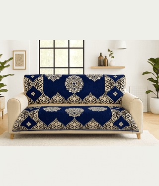 FURNISHING HUT 3 Seater Chenille Sofa Cover ( Pack of 1 )