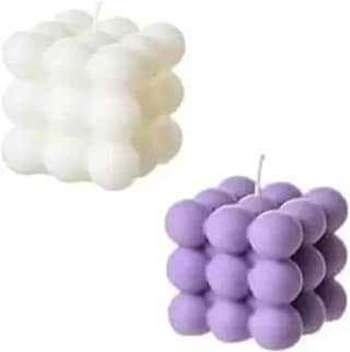 SS Enterprise Organic Soy Wax Bubble Candle for Home Decor | Scented Aromatic Fragrance Candles | Smoke-Free Pillar Candle