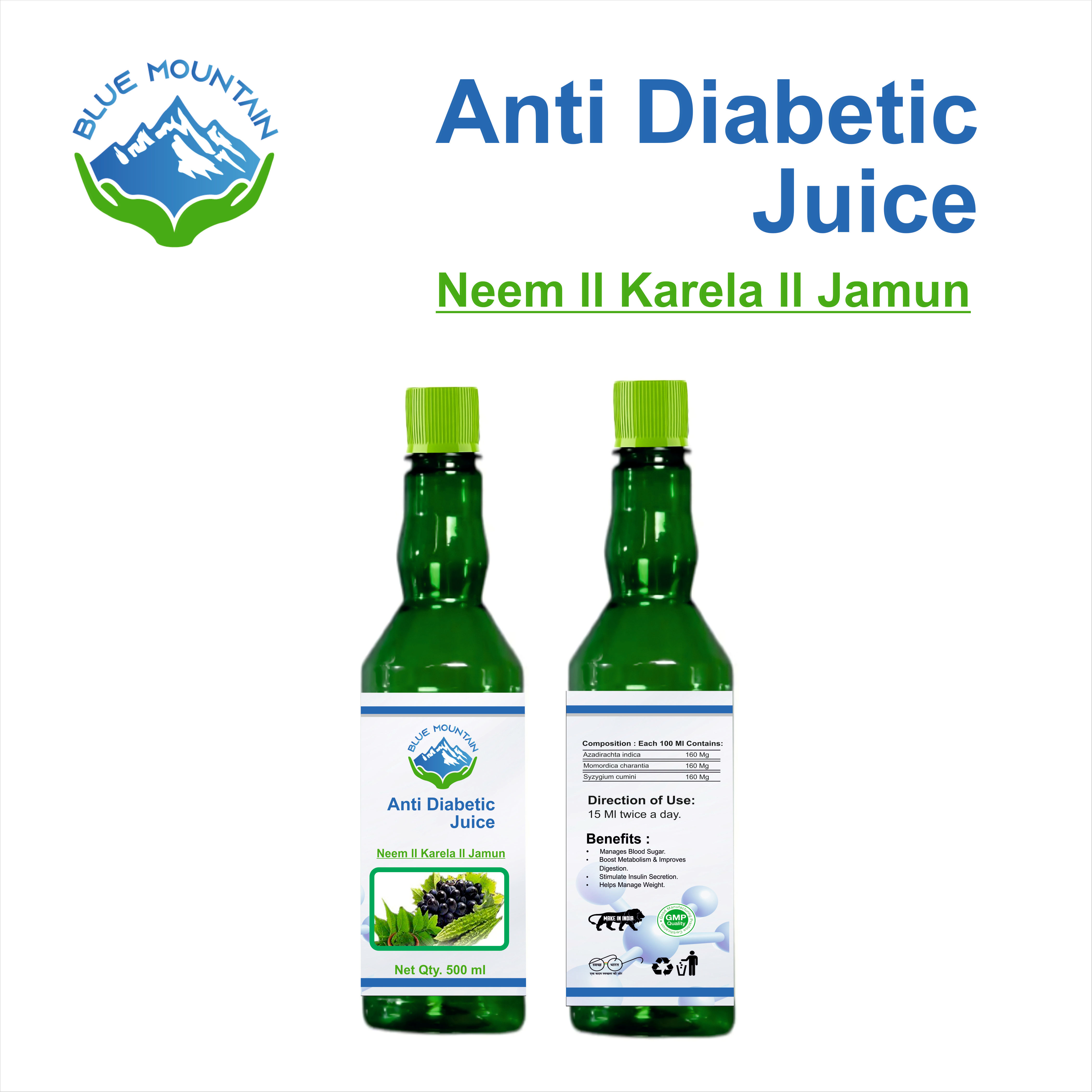 BLUE MOUNTAIN Neem, Karela & Jamun Juice, 500 ml