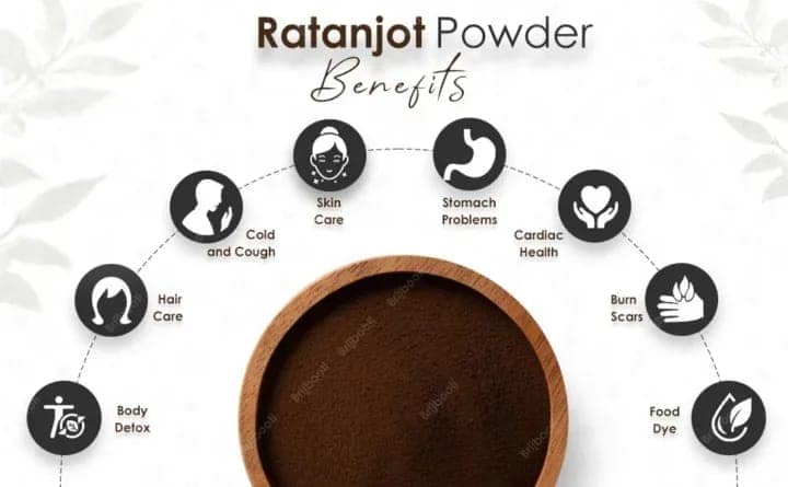 BrijBooti Ratanjot Powder- Alkanna Tinctoria - Alkanet Root Powder view 7