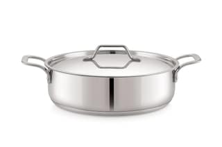 Sonu Stainless Steel Quantum Series Skillet | Fry pan with Lid Mirror Finish