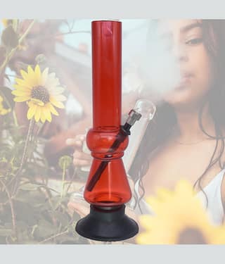 JMALL Red 29 cm Acrylic Bong - Pack of 1