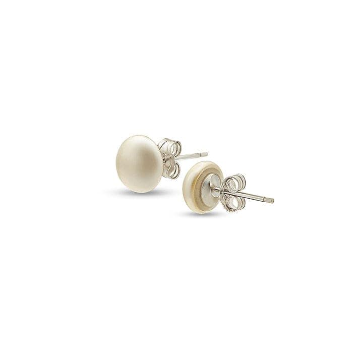 Silver Creame Pearl 8mm Earring view 5