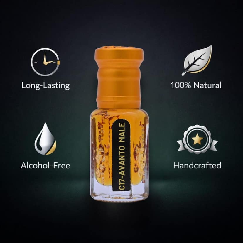 alNaqi Avanto-Male 12ml - Premium Masculine-Attar-Oil, No Alcohol Concentrated Fruity-Woody-Scent, Intense Arabian-Parfum, Original Men-Ittar view 4