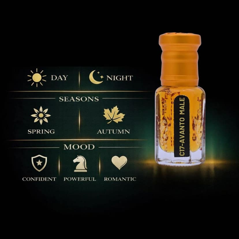 alNaqi Avanto-Male 12ml - Premium Masculine-Attar-Oil, No Alcohol Concentrated Fruity-Woody-Scent, Intense Arabian-Parfum, Original Men-Ittar view 5