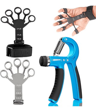 AJRO DEAL Counter Adjustable Finger Extensor for Forearm Exercise, Strength Build Hand Grip/Fitness Grip