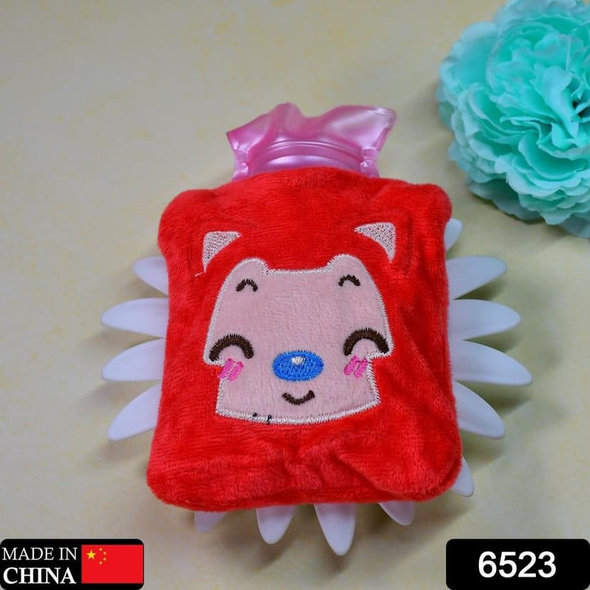 Pink Cat small Hot Water Bag with Cover for Pain Relief, Neck, Shoulder Pain and Hand, Feet Warmer, Menstrual Cramps. view 2