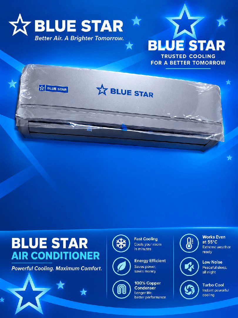 BLUE STAR Air condition (AC) 55 digree , 100% cooling