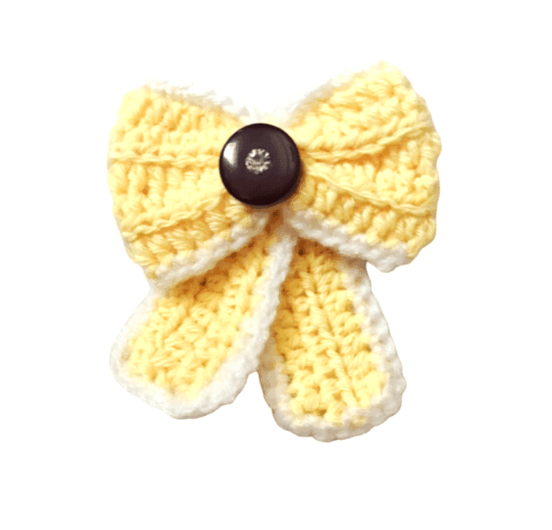 Handmade Crochet Bow Brooch / Decorative Crochet Bow