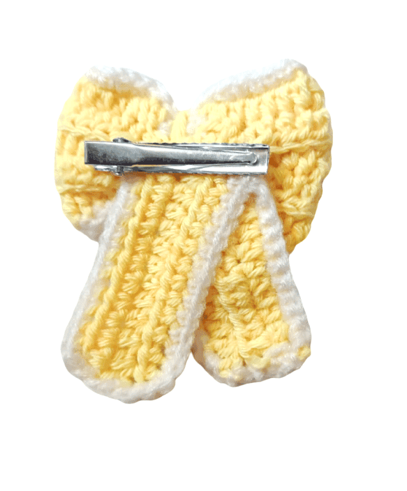 Handmade Crochet Bow Brooch / Decorative Crochet Bow view 3