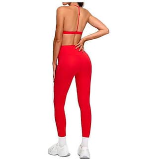 Sherox Ankle Length Western Wear Legging (Red, Solid) view 2
