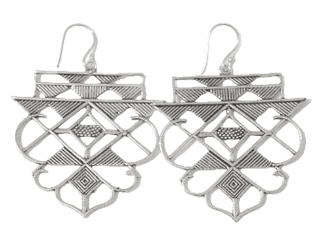 Handcrafted Spiral Brass Earrings - Elegant Silver-Plated Design, Allergy-Free, Unique Gift for Her