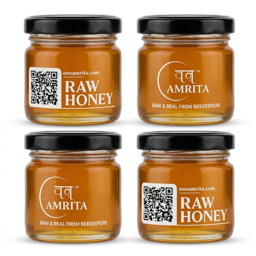 MULTIFLORA AND LITCHI HONEY - 50 gm - Two glass jar view 2