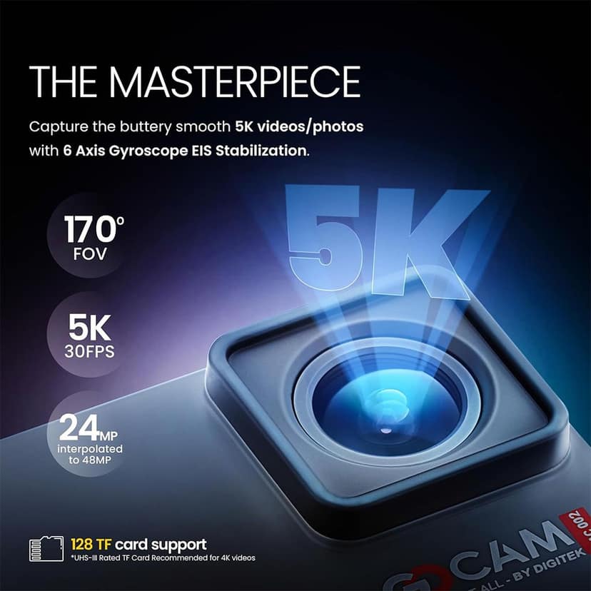 Digitek GoCAM DAC 002 5K Ultra HD Action Camera view 3