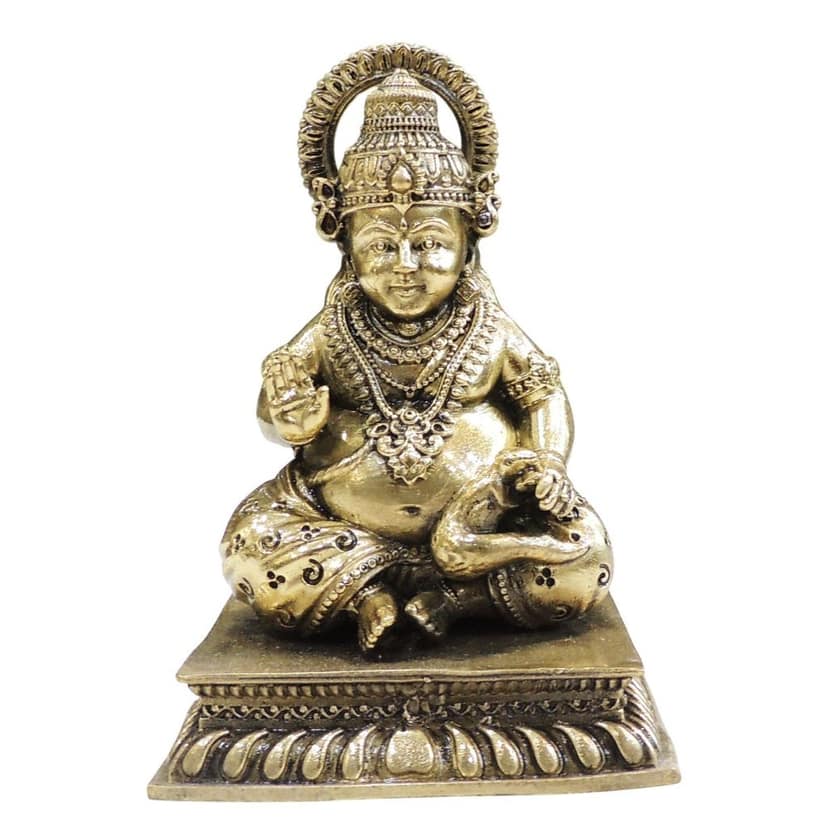 Brass Kuber Murti for Office, Shop & Home, Height : 3.5 Inch (BSMAS1748 G) view 2