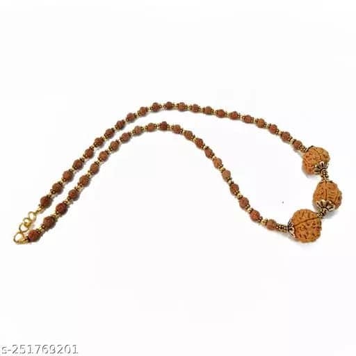 NEPALI 6 MUKHI RUDRAKSHA & INDONESIAN RUDRAKSHA BEADS NECKLACE view 3