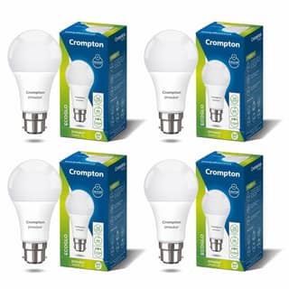 Crompton DynaRay 9W LED Bulb | Cool Day Light | B22 Base | 180 Beam | Surge & High Voltage Protection | Pack of 4