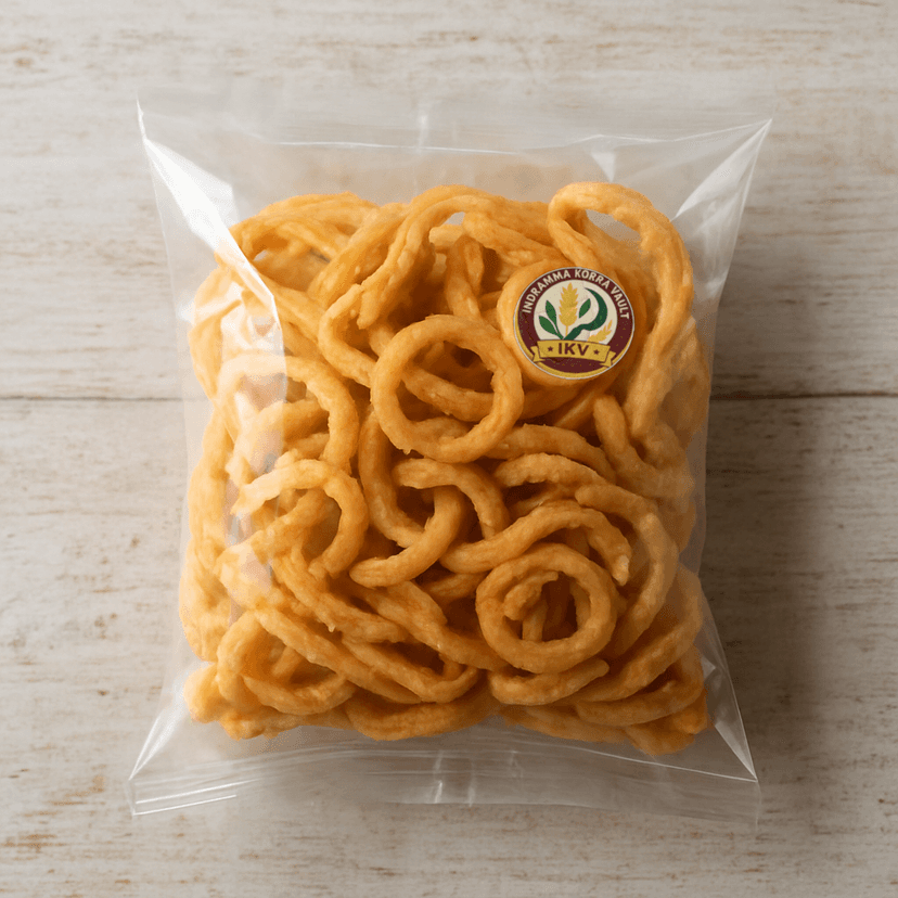 Indramma Korra Vault's chekkalu - traditional indian snack