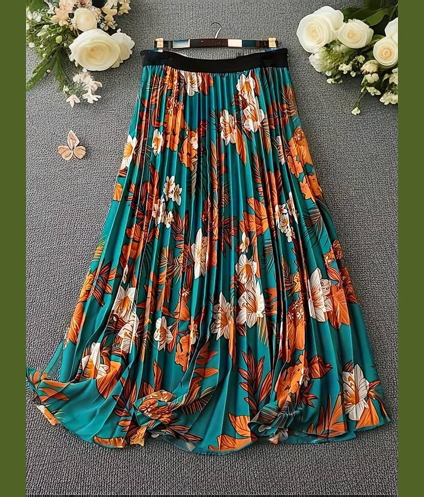 ZWERLON Multi Color Polyester Women's Flared Skirt ( Pack of 1 )
