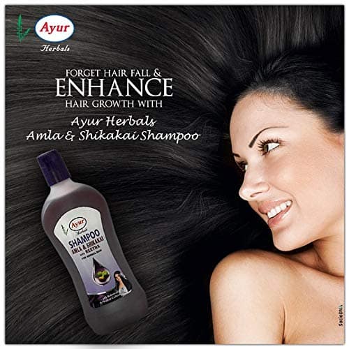 Ayur Herbals Hair Shampoo - Amla Shikakai With Reetha, For Normal Hair, 200 Ml Bottle view 2