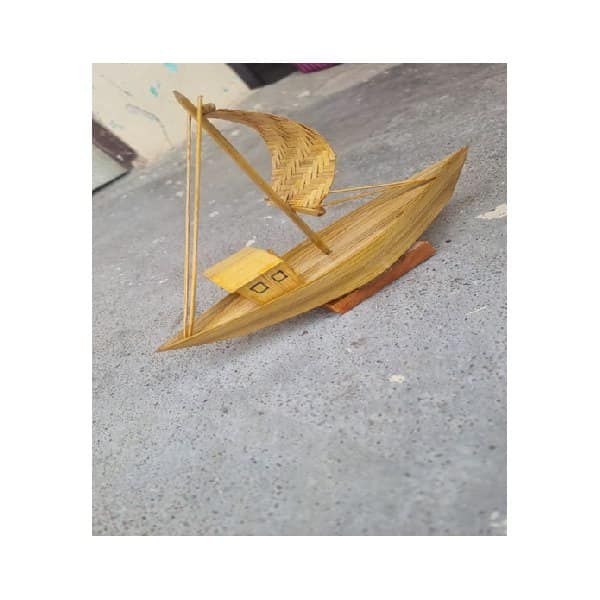 Decorative Handmade Wooden Boat with Cabin