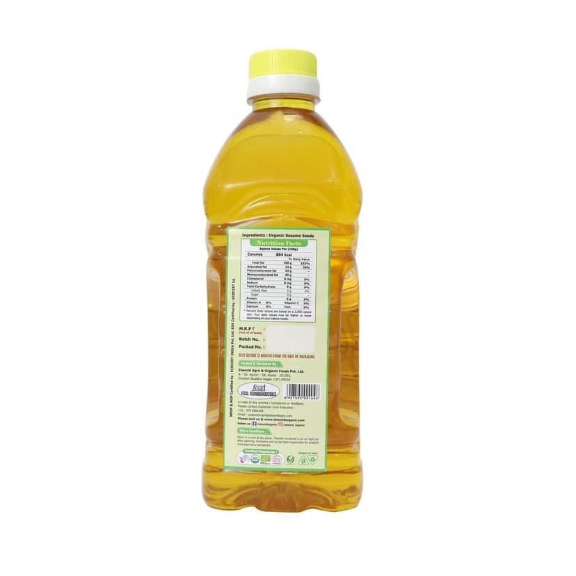 Elworld Agro & Organic Food Products Sesame/Til Oil (Cold Pressed)- 1Liter view 3
