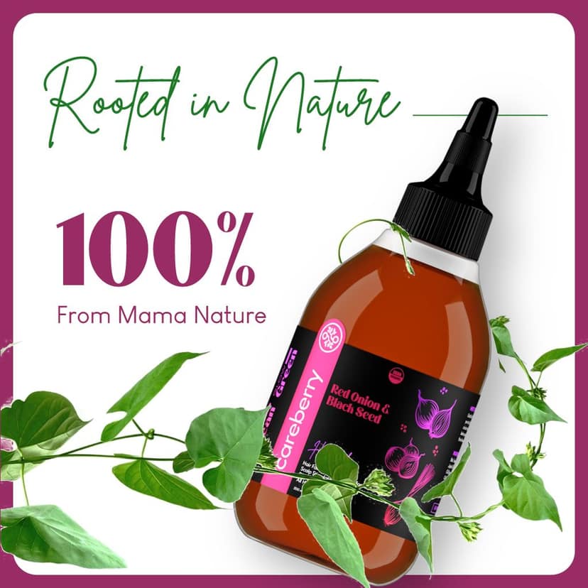 Careberry 100% Organic Red Onion & Black Seed Extract Oil, Hair Growth & Hair Fall Control, 100% Natural & Cold Pressed, Ayush Certified Ayurvedic 200ml view 6