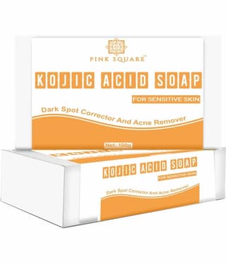 pink square Skin Whitening Reduce Blemish & Dark Spots Kojic Acid Soap for Sensitive Skin ( Pack of 1 )