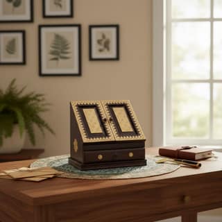 Wooden Letter Box for Storage | Desktop Organizer