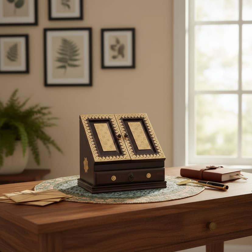Wooden Letter Box for Storage | Desktop Organizer