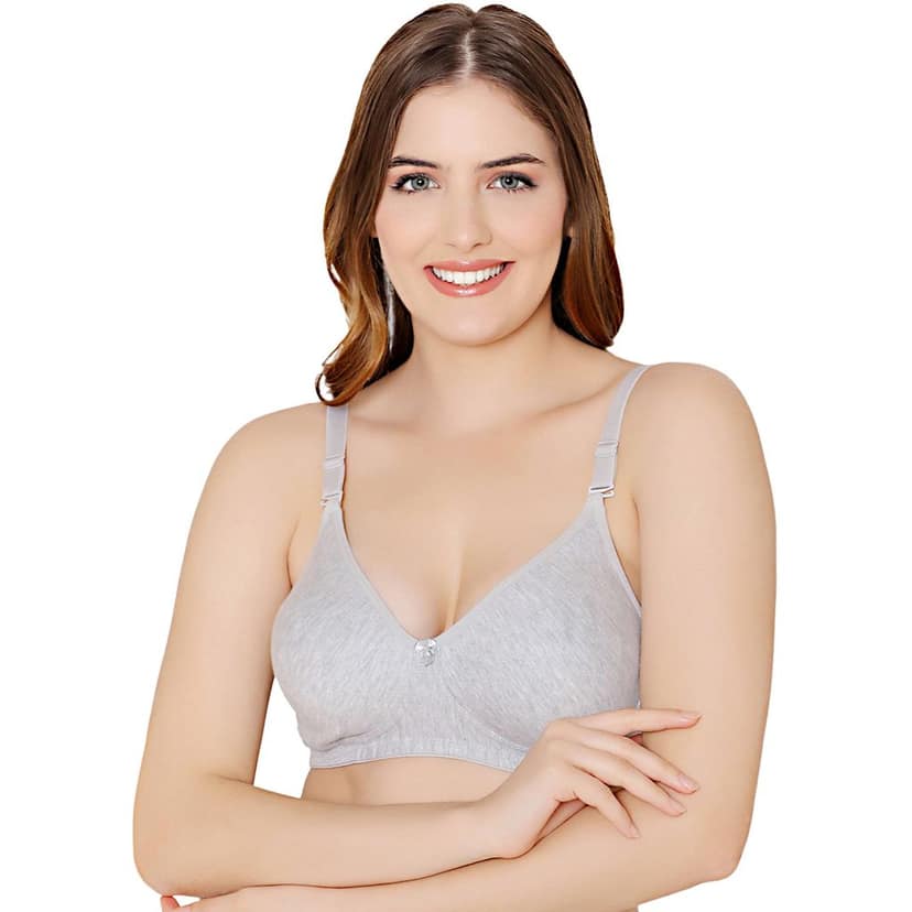 Bodycare polycotton wirefree convertible straps moulded cup non padded bra-6594B