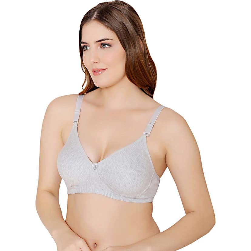 Bodycare polycotton wirefree convertible straps moulded cup non padded bra-6594B view 2