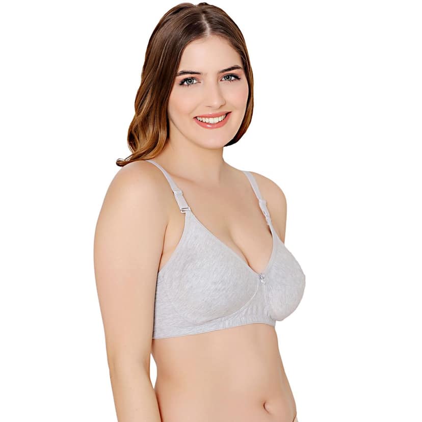 Bodycare polycotton wirefree convertible straps moulded cup non padded bra-6594B view 3