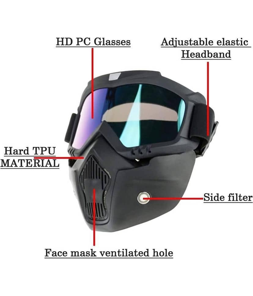 Bhavyta Black Polypropylene Fiber Anti Pollution Mask ( Pack of 1 ) view 2