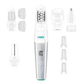 VGR V-752 Professional 5 IN 1 Lady Trimmer Set With Waterproof Body Trimmer, White & Green