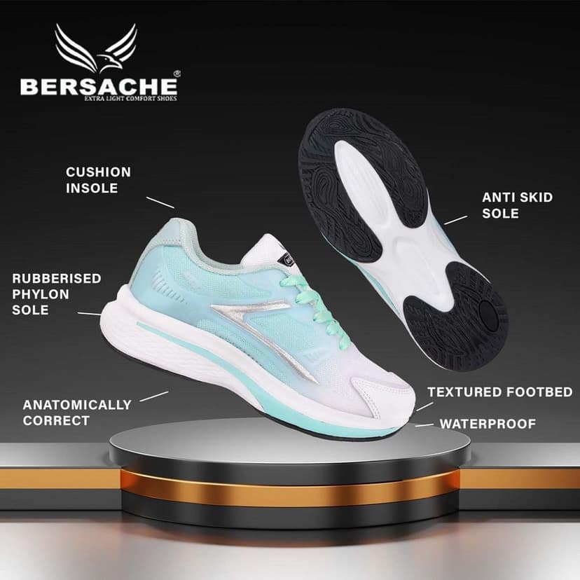 Bersache Premium Sports ,walking,Gym,cricket, Trending Running Shoes For Women's view 5