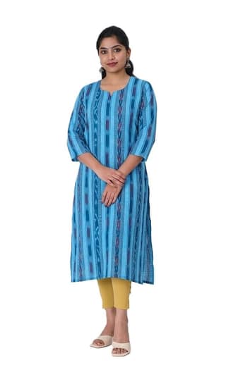 GHL Handloom Sambalpuri Straight Cotton Kurti