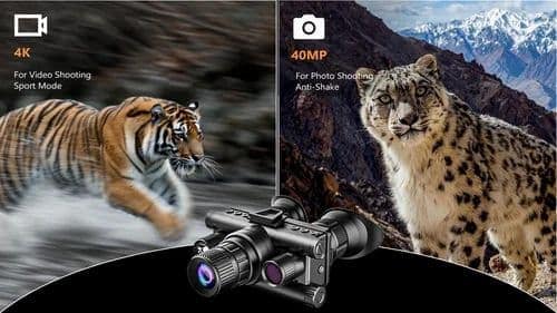 AUSHA 4K Night Vision Binoculars | Long-Range 600m Infrared with Photo & Video Recording view 2